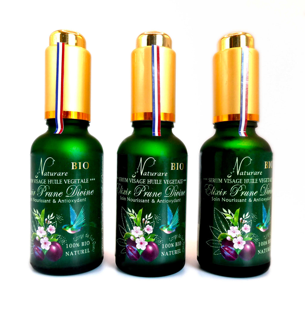 TRIO — Huile Végétale de Prune Divine BIO 3x30mL