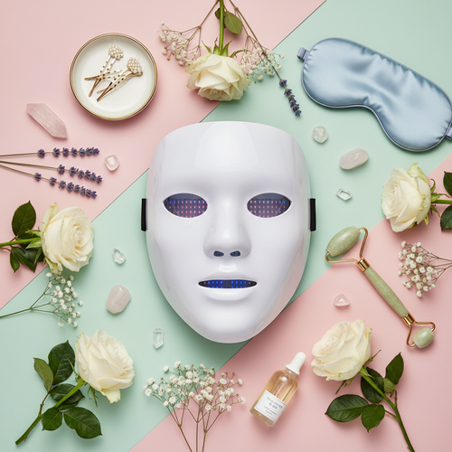 Masque LED flat lay